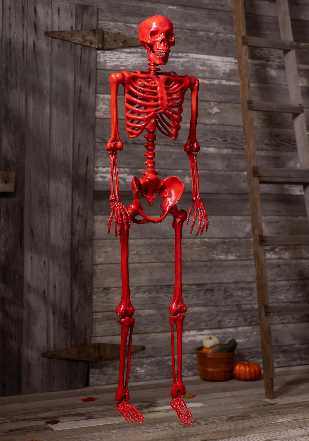 Poseable Crazy Bones Skeleton in Red Decoration
