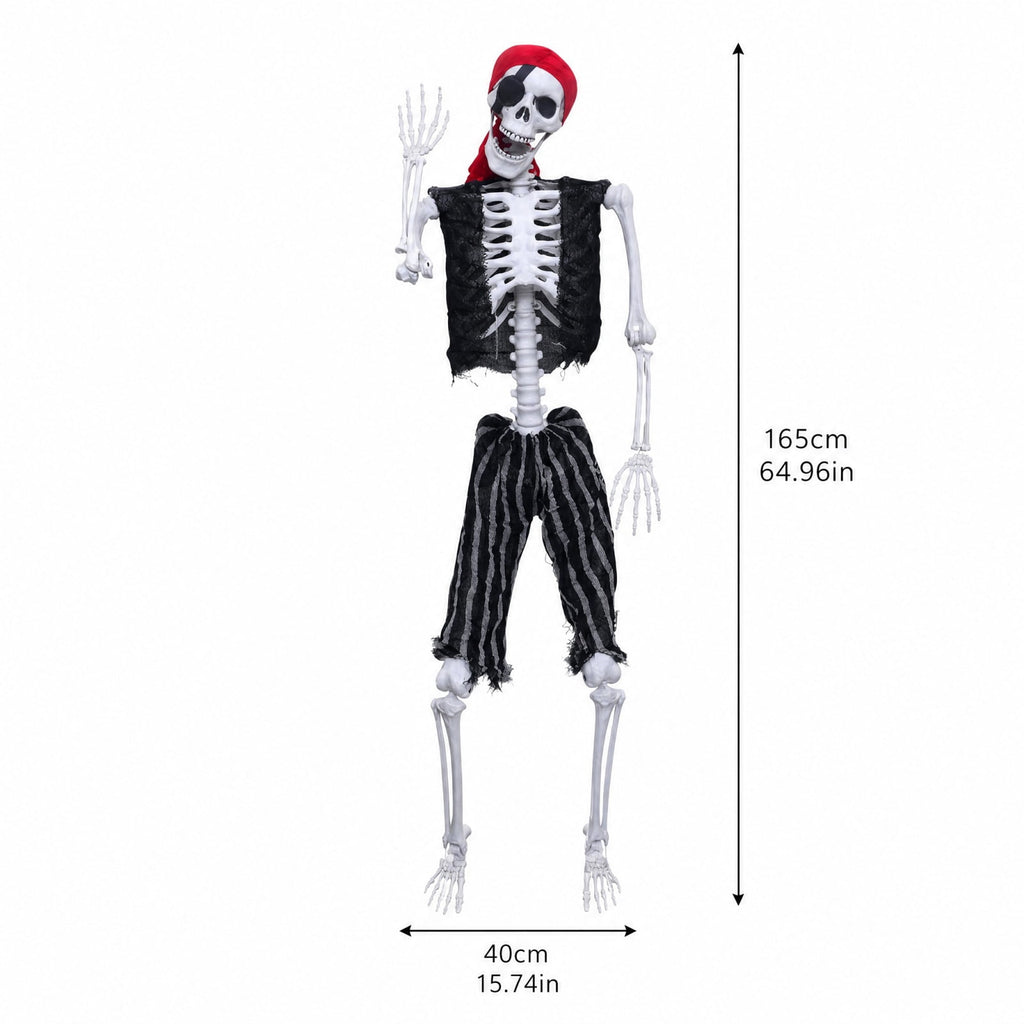 Skeleton 5 Foot Life Size Pirate Skeleton for Spooky Halloween Haunted House Party Indoor and Outdoor Decoration Props
