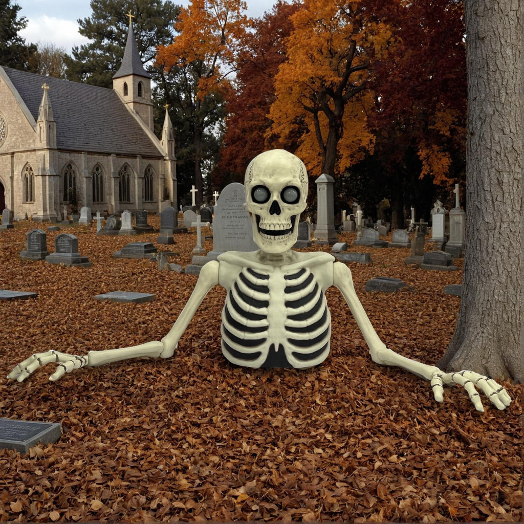 Seasons 35" Halloween Giant Groundbreaker Skeleton, Halloween Decoration for Outdoor Lawn Yard and Porch