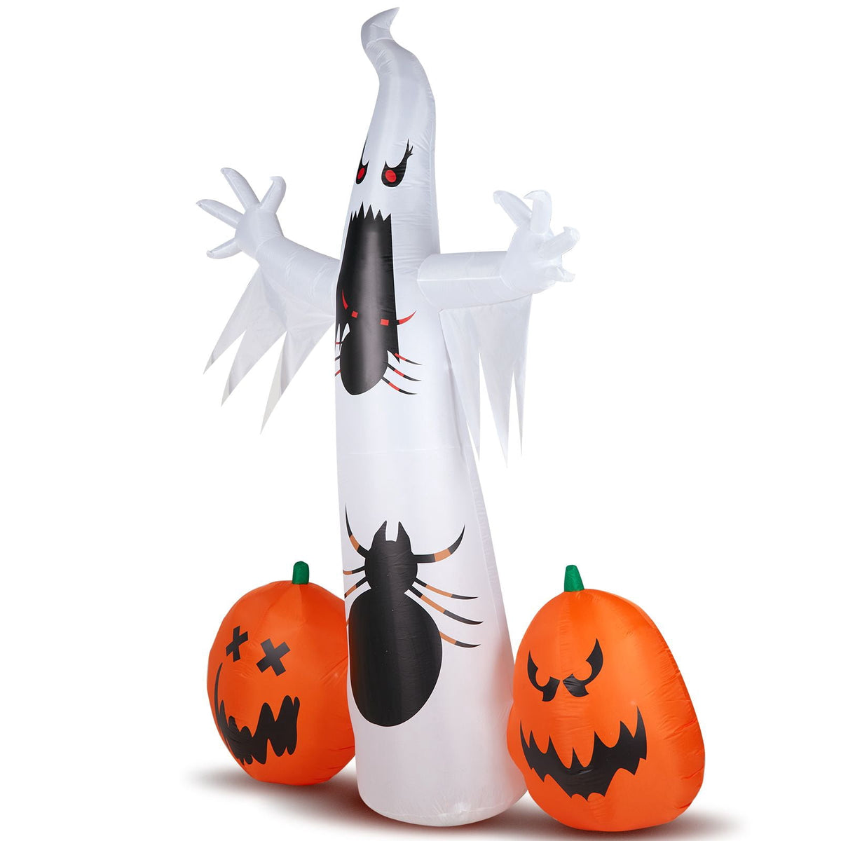 11.8FT Halloween Inflatable Ghost Spider Pumpkin Decoration with LED Lights for Yard Garden Party