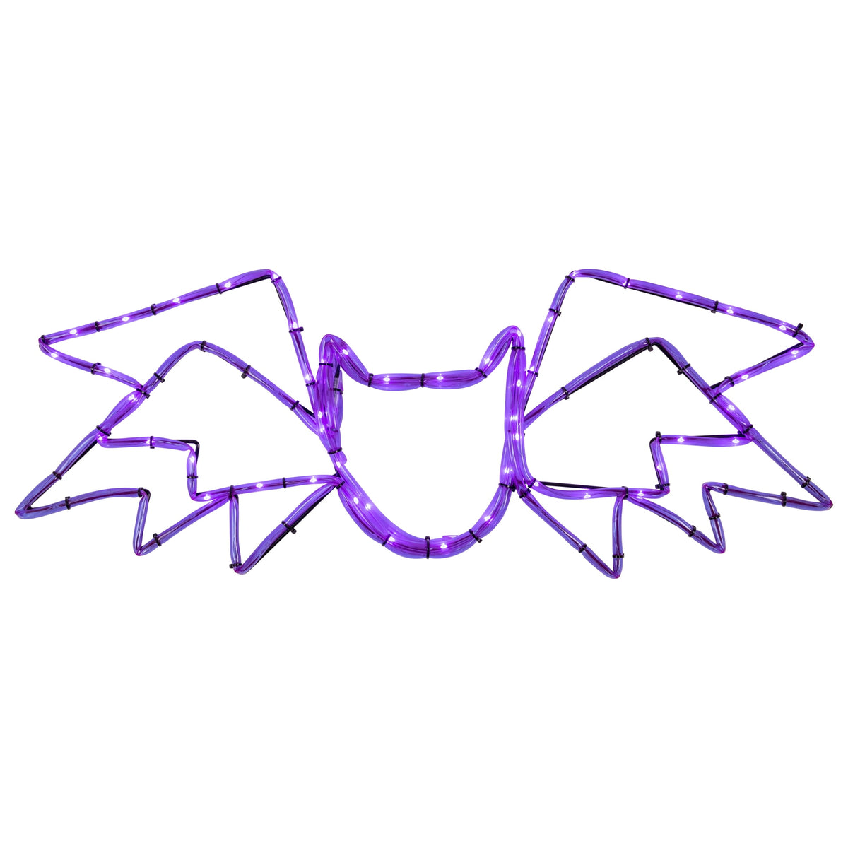 Northlight LED Lighted Bat 4-Function Halloween Window Decoration - 24" - Purple Lights