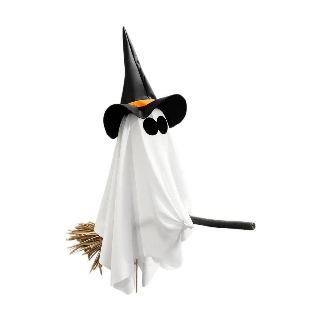Halloween Decorations Outdoor, 4.5 FT Large Hanging Swing Ghost Halloween Decor with String Lights, Spooky Cute Ghosts Halloween Party Decorations for Front Porch Yard Tree