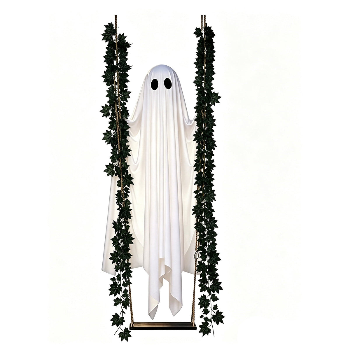 Outdoor Halloween Decorations Gaslight Ghoul, 79" Tall Hanging Skeleton Holding Street Light with Creepy Blue Eyes, Tattered Robe Ghost Decor for Yard Patio Walkway, Front Porch, Road