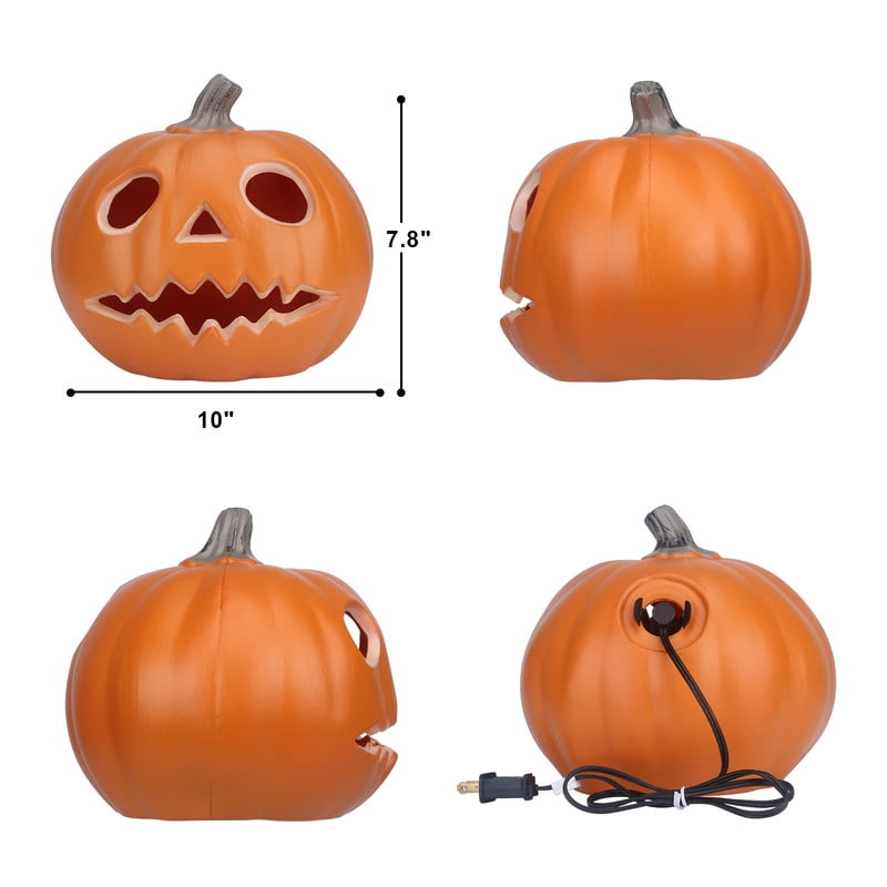 DUNCHATY 21" LED Pumpkin Light, Extra Large Angry Jack O' Lantern Halloween Decor for Outdoor Yard - Furious Face