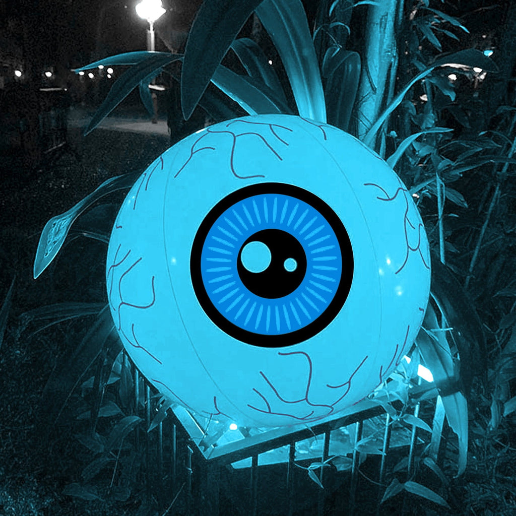 Halloween Decoration Outdoor, 16 Inch RGB LED Inflatable Eyeball Decor Waterproof Remote Control Gothic Spooky Light for Tabletop Porch and Yard Seasonal Displays