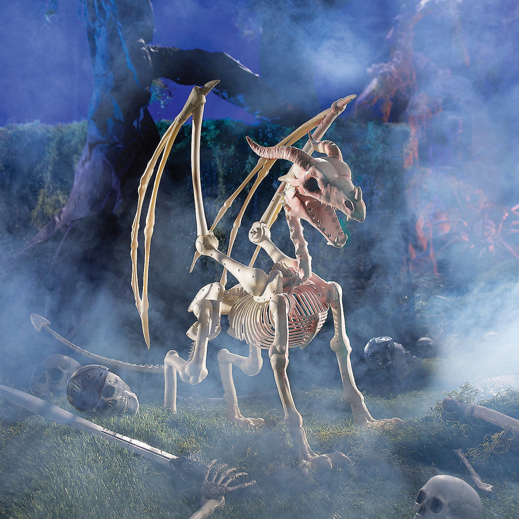 Bulk Halloween Dragon Skeletons - 4 Pc